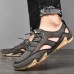 Men Tide Bean Shoes Sports Casual Leather Sandals