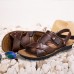 Men's Causal Sandals Mircofiber Leather Beach Shoes Sandal Slippers Shoes