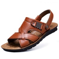 Men's Causal Sandals Mircofiber Leather Beach Shoes Sandal Slippers Shoes