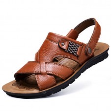 Men's Causal Sandals Mircofiber Leather Beach Shoes Sandal Slippers Shoes