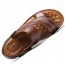 Summer Men's Simple Personality Sandals Casual Fashion Slippers Leather Beach Shoes