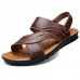 Summer Men's Simple Personality Sandals Casual Fashion Slippers Leather Beach Shoes