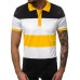 Casual Fashion Men's Lapel Short Sleeve Matching Color T-shirt