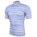 Fashion Plaid Men's Short Sleeve T-shirt