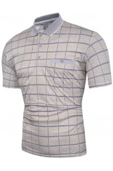 Fashion Plaid Men's Short Sleeve T-shirt