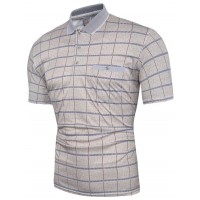 Fashion Plaid Men's Short Sleeve T-shirt