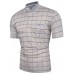 Fashion Plaid Men's Short Sleeve T-shirt