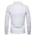 Men Large Size Fashion Casual Solid Color Lapel Long Sleeve T-Shirt