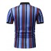 Men's Casual Fashion Lapel Striped Short Sleeve T-shirt