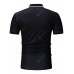 Men's Casual Fashion Turn Down Collar Short Sleeve T-shirt