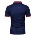 Men's Solid Color Fashion Turn-down Collar T-shirt