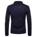 Men's Splicing Long Sleeve Large Size Lapel T-shirt