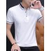 SYLYQ 130 Men T-shirt Summer Turn-down Collar Short Sleeves Tops