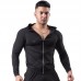 Men's Sports Jacket High Elastic Quick Dry Hooded Coat Outdoor Basketball Running Fitness Tops