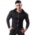 Men's Sports Jacket High Elastic Quick Dry Hooded Coat Outdoor Basketball Running Fitness Tops