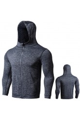 Men's Sports Jacket High Elastic Quick Dry Hooded Coat Outdoor Basketball Running Fitness Tops