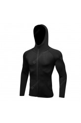 Men's Sports Running Long Sleeve Zipper Casual Hoodie Jacket