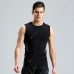 Men's Sports T Shirt Fitness Clothes Sleeveless Vest Male Tight Gym High Racing Running T-shirt Sports Clothing