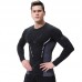 Men's Sports Tights Breathable and Quick-drying Long-sleeved V-neck Gym Suit Running Football Training High Elastic Sportswear