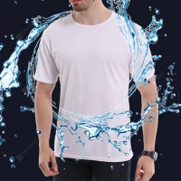 Men's T-Shirt Nano Waterproof Quick Dry Breathable Short Sleeve T Shirt