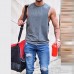 Men's T-Shirt Round Collar Solid Color Men's Loose-fitting Tops