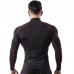 Men's Tight-fitting Veneer High Collar Fitness Clothes Quick Dry Long Sleeve T-shirt Padded Basketball Running Sports Top