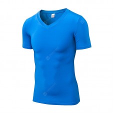 Men's V-neck PRO Fitness Running Quick-drying T-Shirt