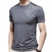 NS007 Men's Outdoor Sports Fitness Ice Silk T-shirt Short Sleeve Round Neck Tops