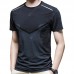 NS372 Men's Outdoor Sports Fitness Tops Short-sleeved Round Neck Ice Silk T-shirt