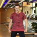 S8186 Men Summer Fitness Tops Loose Sports Quick-drying Basketball Training Football Short Sleeve T-shirt