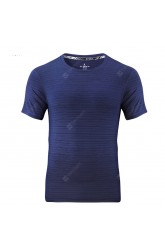 XK9898 Men Sports Short Sleeves T-shirt Quick-drying Breathable Ice-free Silk Round Neck Active Tops