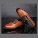 Men Casual Fashion Outdoor Lace Up Wedding Business Leather Shoes