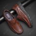 Men Large Size First Layer Cowhide Breathable Deodorant Leather Shoes