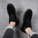 Men'S High-Top Small Shoes Bright Black Tide Shoes Dress Business Shoes