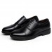 Men's Leather Shoes School Officer Casual Style Black Color