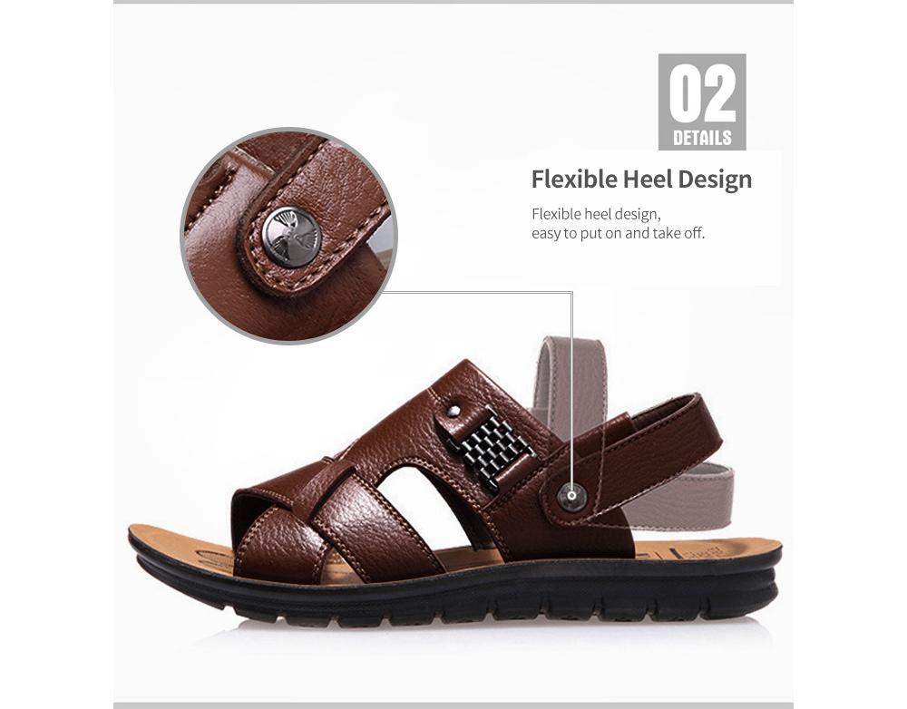 Men's Sandals Large Size Leather Beach Shoes Sandal