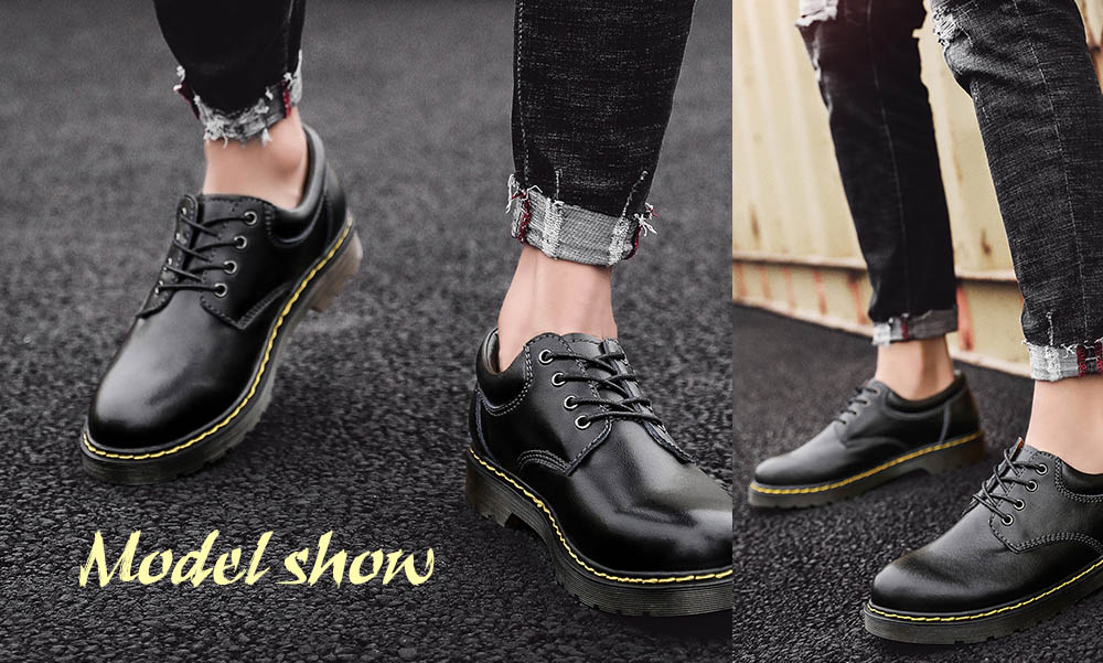 Men's Business Leather Casual Shoes model show